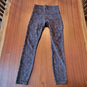 Lululemon Wunder Train High Rise Leggings Hideaway Camo Deep Coal